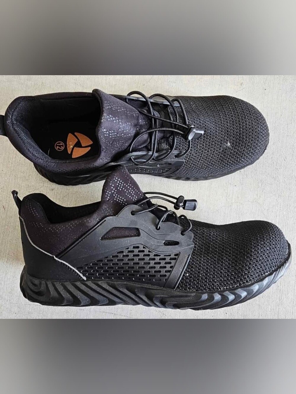 Ryder Men's Black Knit Slip-On Athletic Shoes - Size 12